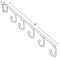 Azar Displays Five Hook Chrome Waterfall Hook Silver 15" L and Hooks 0.25" Dia., PK10 700860 - alternate 2